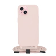 Калъф-Techsuit - Crossbody Lanyard - iPhone 15 - Pink