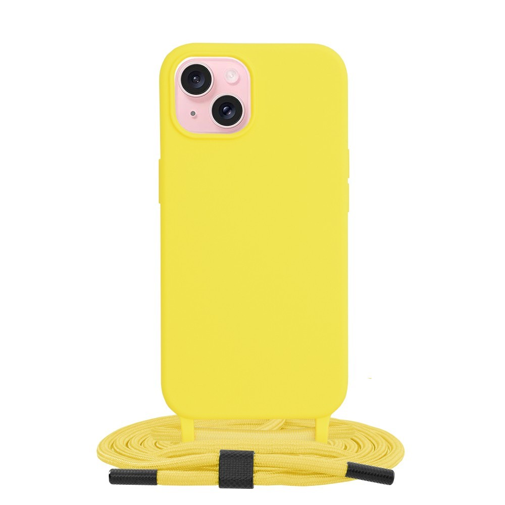 Калъф-Techsuit - Crossbody Lanyard - iPhone 15 - Yellow