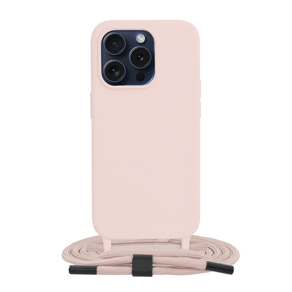 Калъф-Techsuit - Crossbody Lanyard - iPhone 15 Pro - Pink