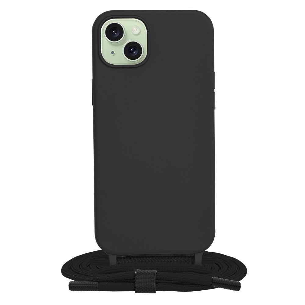 Калъф-Techsuit - Crossbody Lanyard - iPhone 15 Plus - Black