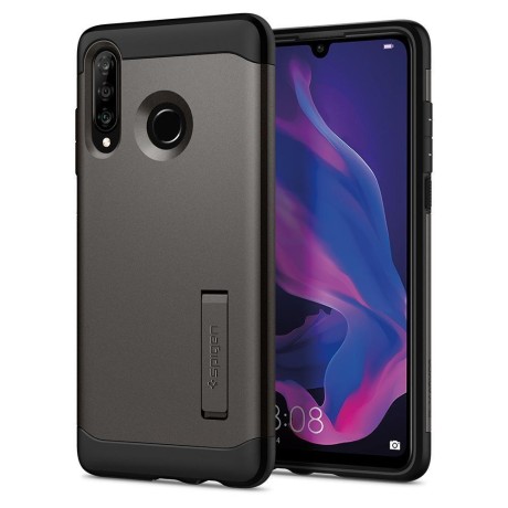 Spigen Slim Armor хибриден кейс с най-висока степен на защита за Huawei P30 Lite, Gunmetal