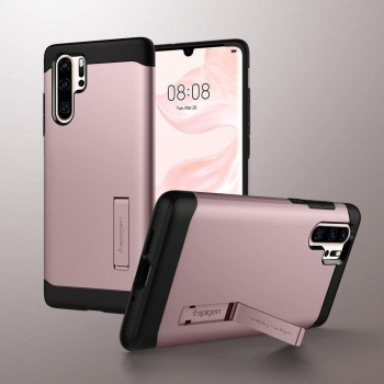 Spigen Slim Armor хибриден кейс с най-висока степен на защита за Huawei P30 Pro, Rose Gold