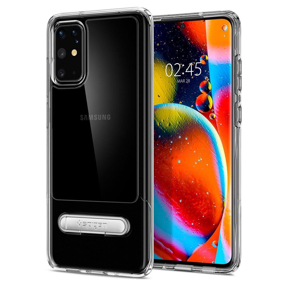 Spigen Slim Armor Essential "S" хибриден кейс с най-висока степен на защита за Samsung Galaxy S20+ Plus, Crystal Clear