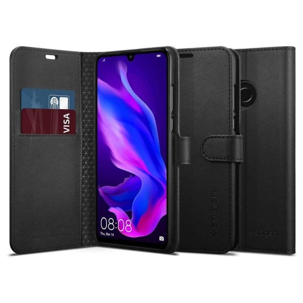 Spigen Wallet "S" Saffiano Huawei P30 Lite, Black