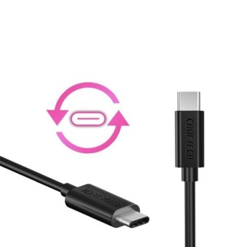 Кабел Choetech USB Type C - USB Type C, 3A, 0,5m (CC0001), Черен