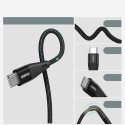 Кабел Choetech USB Type C - USB Type C, 60W, 5A, 2m. (XCC-1003), Черен