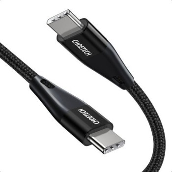 Кабел Choetech USB Type C - USB Type C, 60W, 5A, 2m. (XCC-1003), Черен
