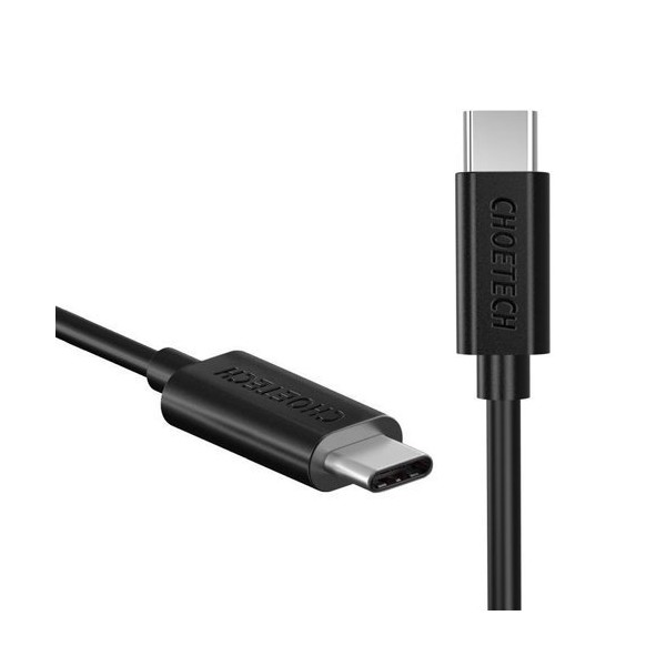 Кабел Choetech USB Type C - USB Type C, 3A, 1m. (CC0002), Черен