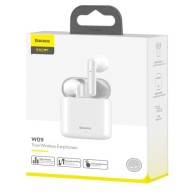 Безжични слушалки Baseus TWS Encok W09 Bluetooth 5.0, Бял