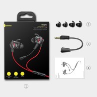 Слушалки Baseus Gamo H15 In-Ear,Type-C, Червен