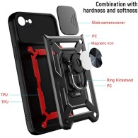 Калъф-Techsuit - CamShield Series - iPhone 7 / 8 / SE 2, SE 2020 / SE 3, SE 2022 - Black