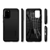 Spigen Slim Armor Cs хибриден кейс с най-висока степен на защита за Samsung Galaxy S20+ Plus, Black