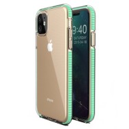 Калъф Spring Case clear TPU gel за iPhone 11, Зелен