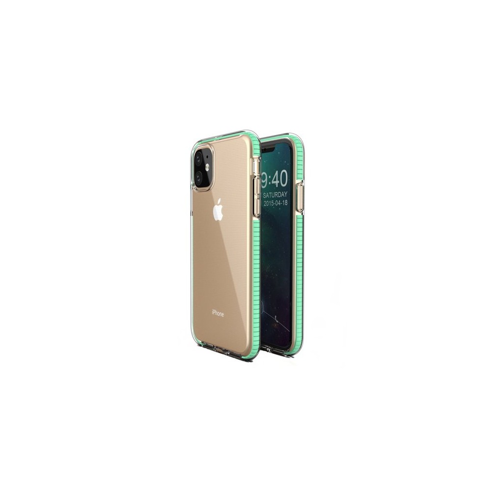 Калъф Spring Case clear TPU gel за iPhone 11, Зелен