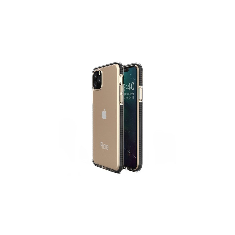 Калъф Spring Case clear TPU gel за iPhone 11 Pro Max, Черен