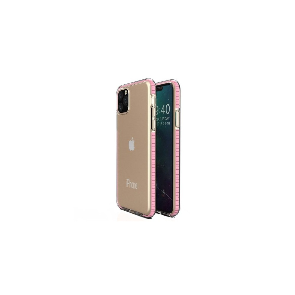 Калъф Spring Case clear TPU gel за iPhone 11 Pro Max, Светло розов