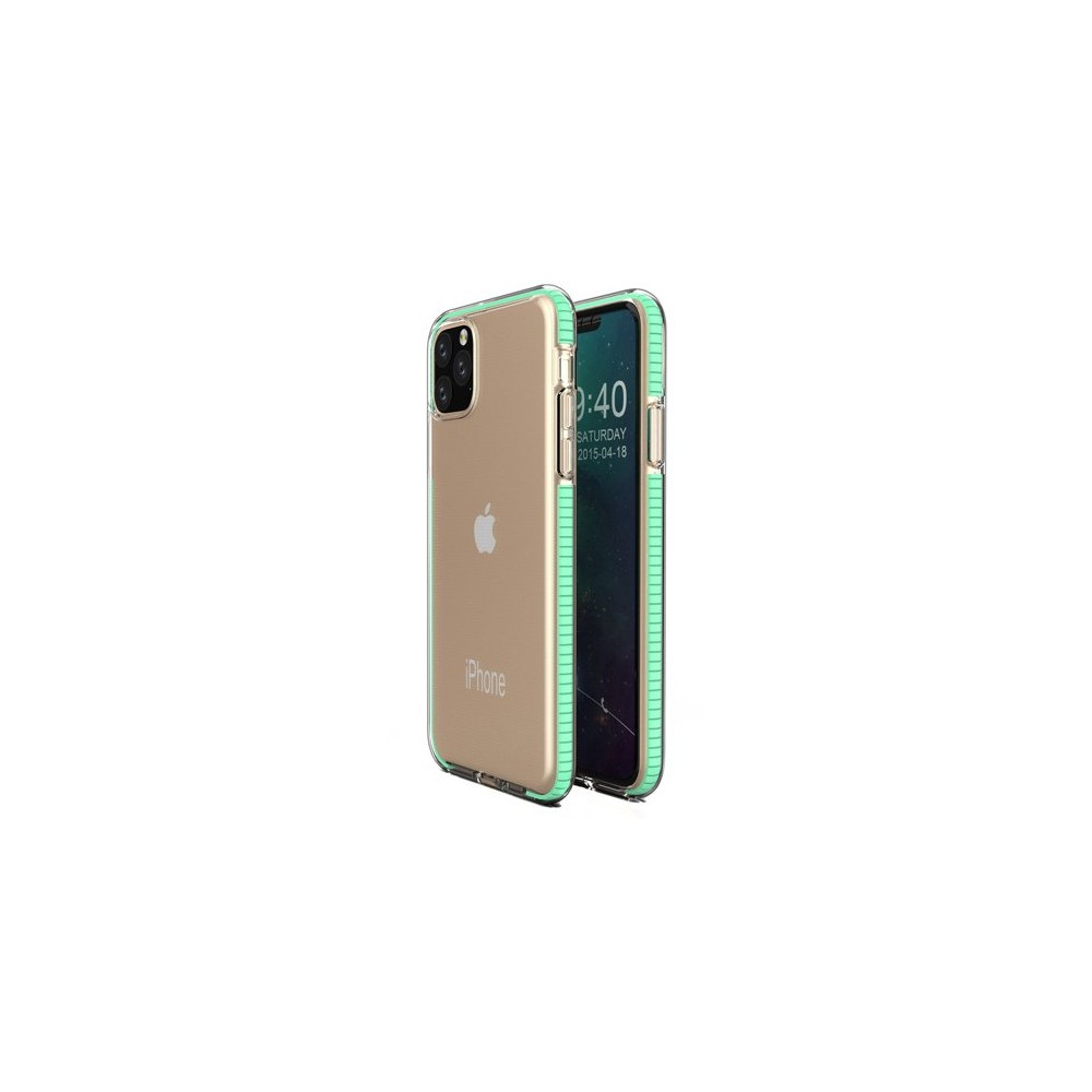 Калъф Spring Case clear TPU gel за iPhone 11 Pro Max, Зелен
