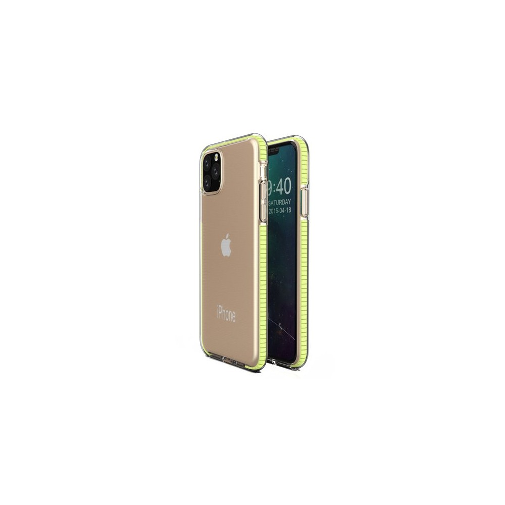 Калъф Spring Case clear TPU gel за iPhone 11 Pro Max, Жълт