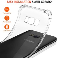 Калъф-Techsuit - Shockproof Clear Silicone - Samsung Galaxy S8 Plus - Clear
