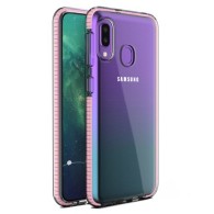 Калъф Spring Case clear TPU gel за Samsung Galaxy A20e, Светло розов