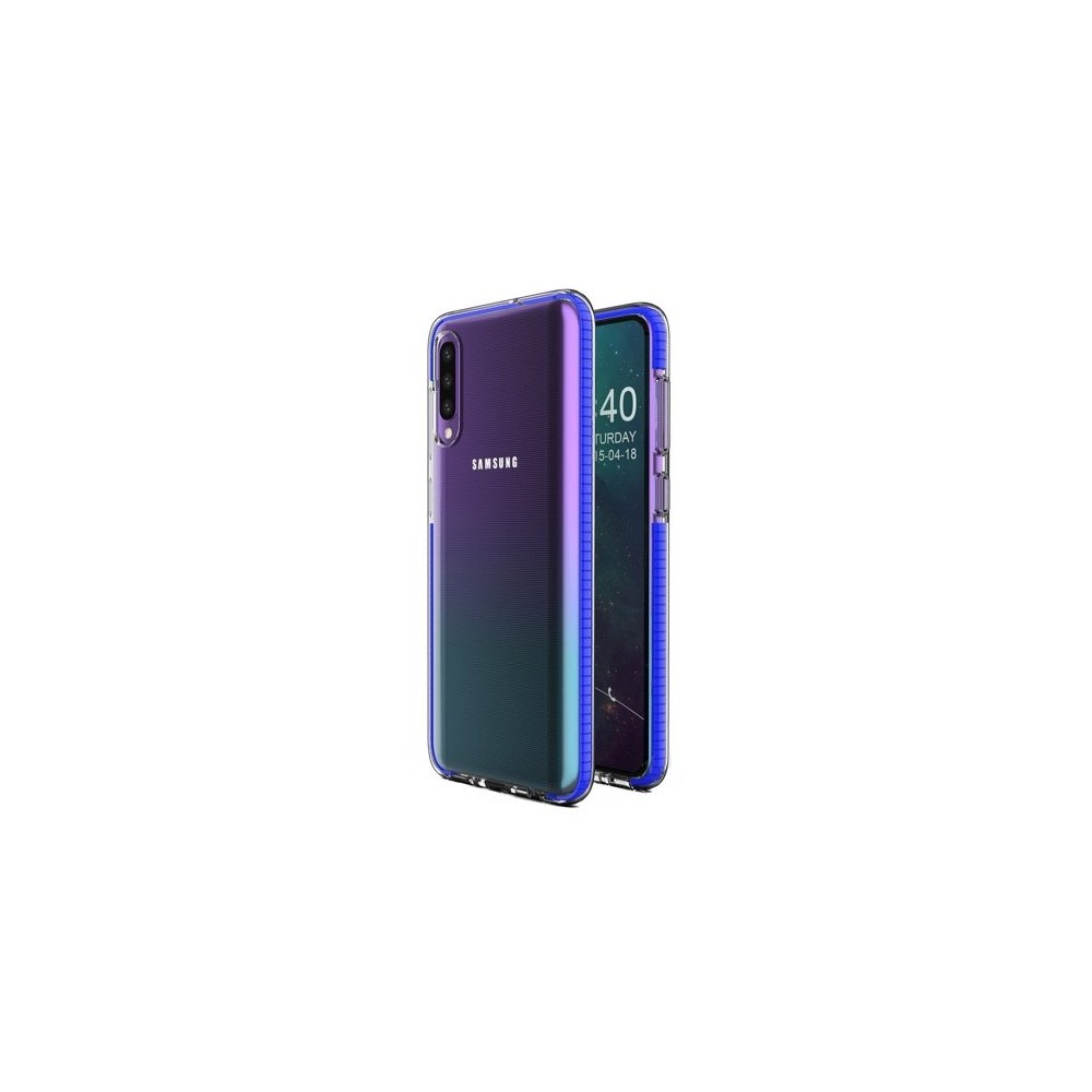 Калъф Spring Case clear TPU gel за Samsung Galaxy A50, Тъмно син