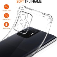 Калъф-Techsuit - Shockproof Clear Silicone - Xiaomi 11T / 11T Pro - Clear