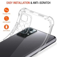 Калъф-Techsuit - Shockproof Clear Silicone - Xiaomi Redmi Note 11 / Note 11S - Clear