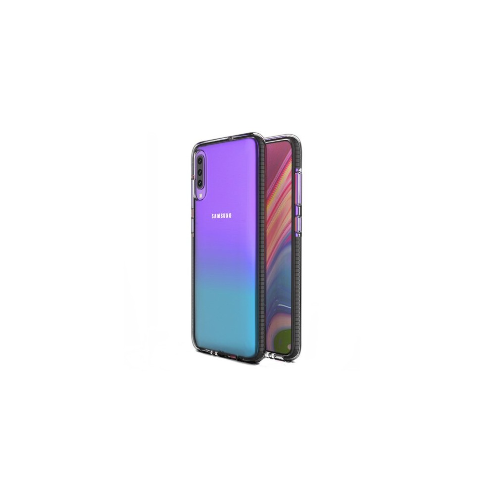 Калъф Spring Case clear TPU gel за Samsung Galaxy A70, Черен