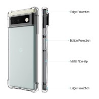 Калъф-Techsuit - Shockproof Clear Silicone - Google Pixel 6 - Clear