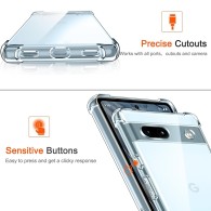 Калъф-Techsuit - Shockproof Clear Silicone - Google Pixel 7a - Clear