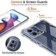 Калъф-Techsuit - Shockproof Clear Silicone - Motorola Edge 30 Fusion - Clear