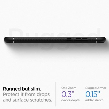 Spigen Rugged Armor дизайнерски удароустойчив кейс за Motorola One Zoom, Matte Black