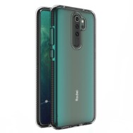Калъф Spring Case clear TPU gel за Xiaomi Redmi Note 8 Pro, Черен