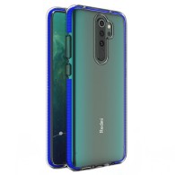 Калъф Spring Case clear TPU gel за Xiaomi Redmi Note 8 Pro, Тъмно син