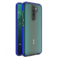 Калъф Spring Case clear TPU gel за Xiaomi Redmi Note 8 Pro, Тъмно син