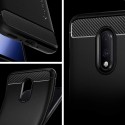 Spigen Rugged Armor удароустойчив силиконов (TPU) калъф за OnePlus 7 Matte, Black