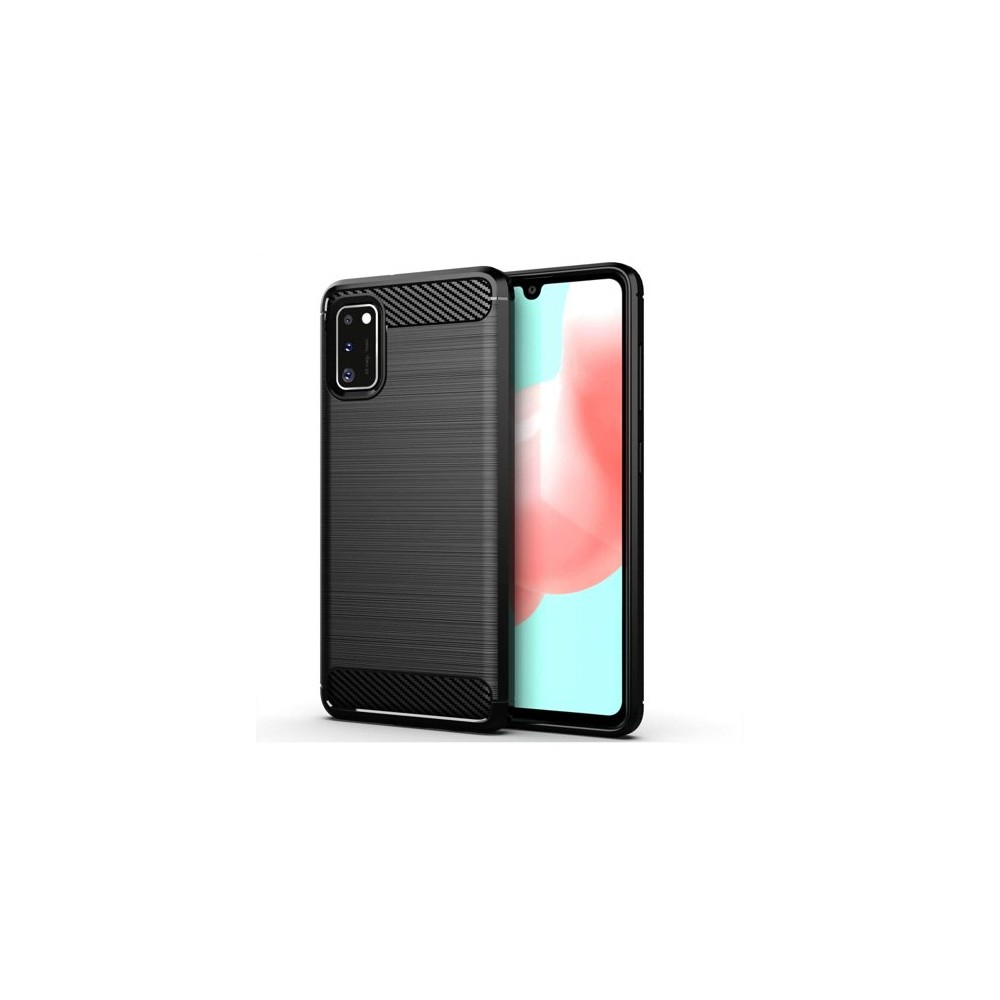 Силиконов калъф Flexible Carbon за Samsung Galaxy A41 , Черен
