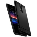 Spigen Rugged Armor удароустойчив силиконов (TPU) калъф за Sony Xperia 1, Matte Black