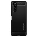 Spigen Rugged Armor удароустойчив силиконов (TPU) калъф за Sony Xperia 5, Matte Black