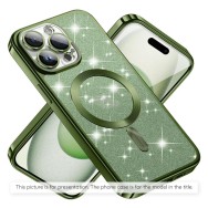Калъф-Techsuit - Luxury Glitter MagSafe - Samsung Galaxy S23 Ultra - Deep Green