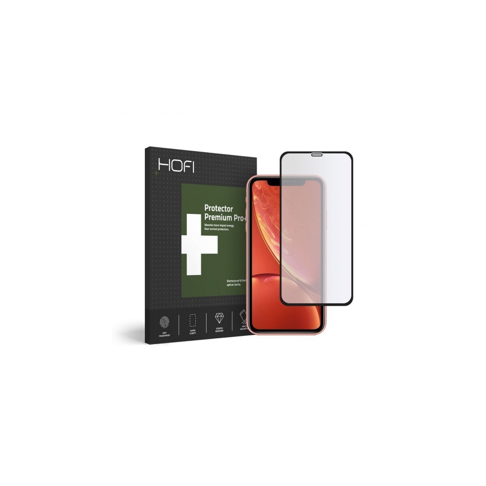 Стъклен протектор HOFI за iPhone 11, Черен