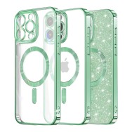 Калъф-Techsuit - Luxury Glitter MagSafe - iPhone 15 Pro Max - Light Green