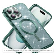 Калъф-Techsuit - Luxury Glitter MagSafe - Samsung Galaxy S21 Ultra 5G - Light Green