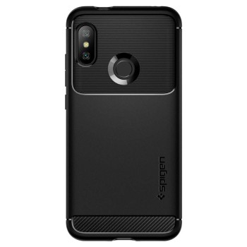 Spigen Rugged Armor удароустойчив силиконов (TPU) калъф за Xiaomi Mi A2 Lite / Redmi 6 Pro, Matte Black