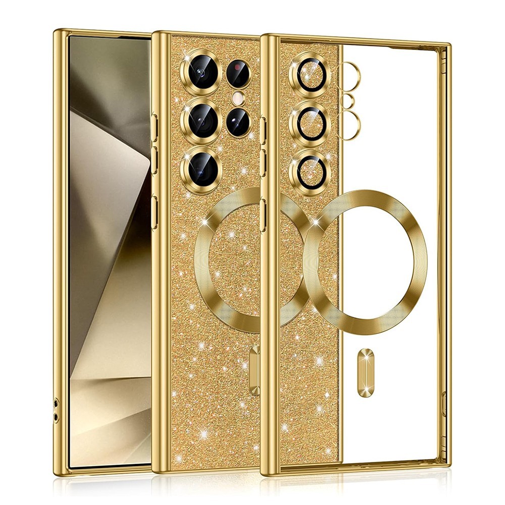 Калъф-Techsuit - Luxury Glitter MagSafe - Samsung Galaxy S24 Ultra - Gold