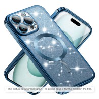 Калъф-Techsuit - Luxury Glitter MagSafe - Samsung Galaxy S24 - Light Blue