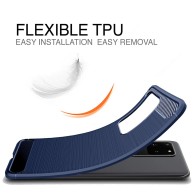 Калъф-Techsuit - Carbon Silicone - Samsung Galaxy S20 Ultra 4G / S20 Ultra 5G - Blue