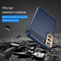 Калъф-Techsuit - Carbon Silicone - Samsung Galaxy S22 Plus 5G - Blue