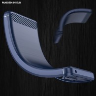 Калъф-Techsuit - Carbon Silicone - iPhone 12 / 12 Pro - Blue