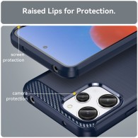 Калъф-Techsuit - Carbon Silicone - Xiaomi Redmi 12 4G / 12 5G - Blue